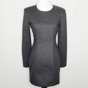 Finders Keepers Black Long Sleeve Cutout Detail Dress S